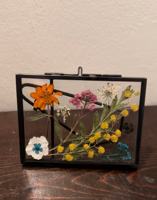 With Yellow: Black 3 x 5 Glass Frames
