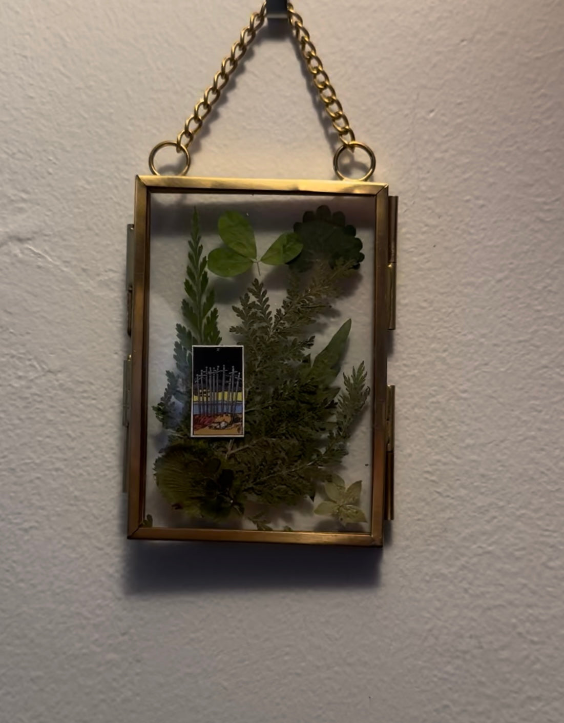 10 of Swords: Hanging Gold Frame