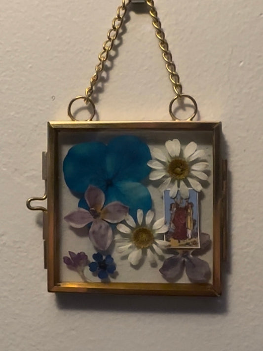 3 of Cups: Hanging Mini Gold Frame