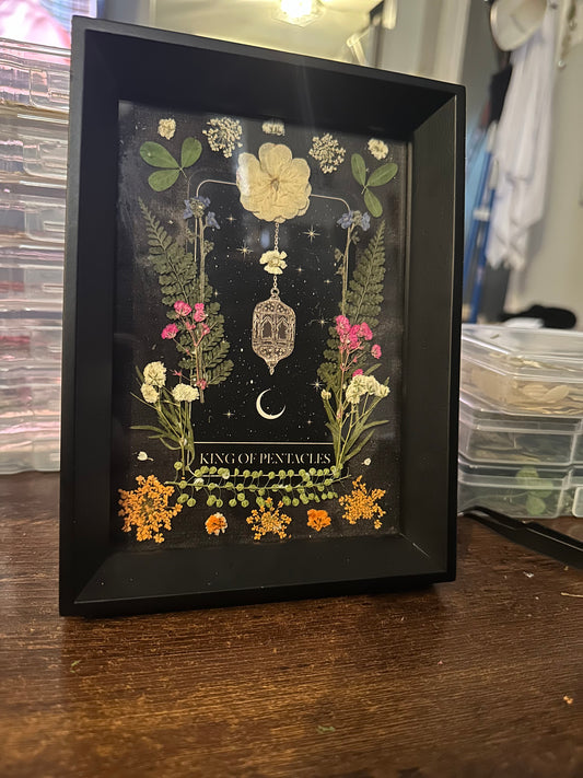 King of Pentacles in a Black Frame