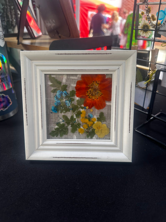 May: white frame just florals