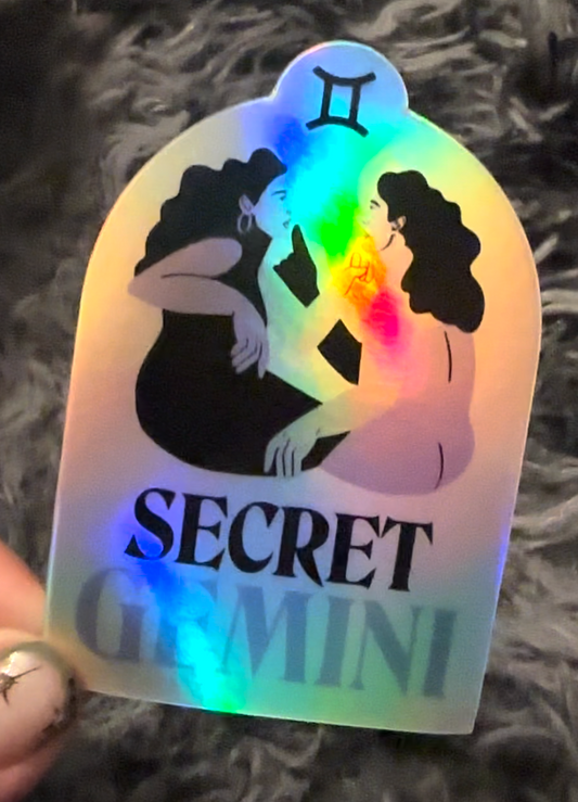 Secret Gemini Holographic Sticker