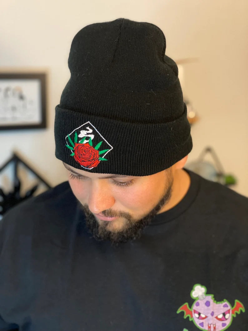 Black Bud Box Beanie